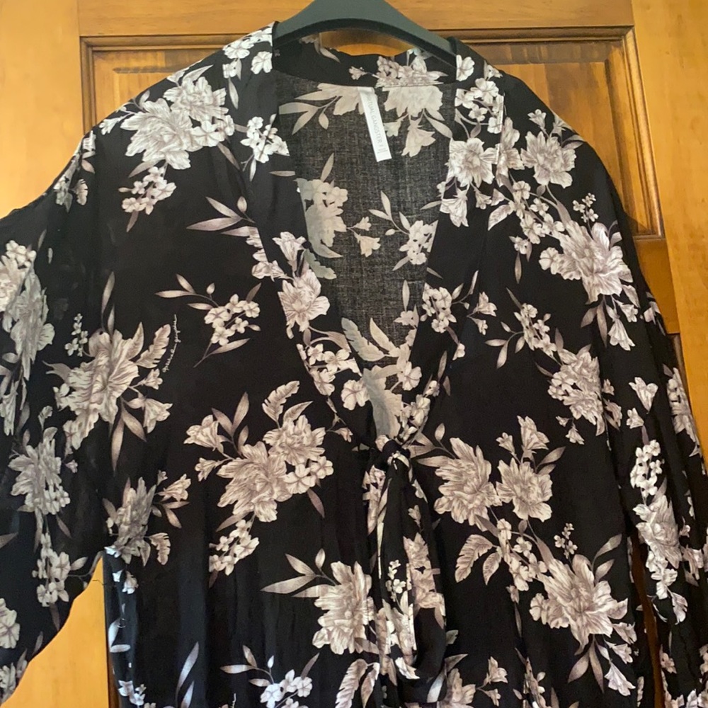 Spiritual Gangster Flowery lightweight kimono